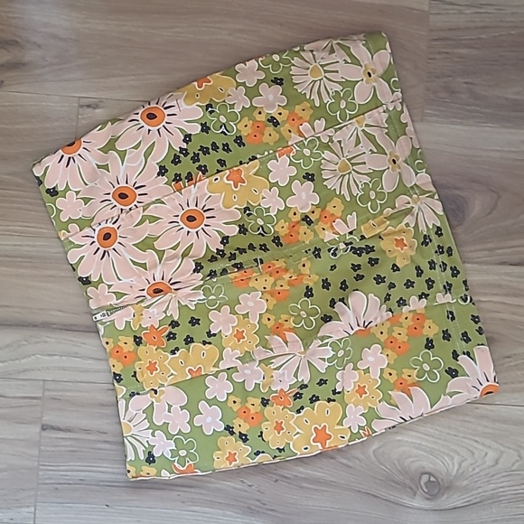 Free people 70s floral mini skirt - Picture 3 of 3
